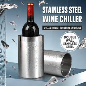 Enfriador de Vino de Doble Pared de 1.6L, Cubo de Hielo Pequeño de Acero Inoxidable para Cerveza y Champán, Enfriador de Vino Aislado para el Hogar, Bar y Mesa - Product Image 3