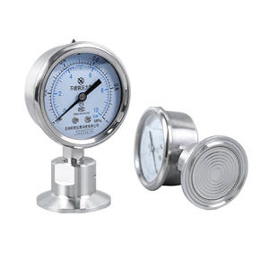 Stoßfestes Hochpräzises Edelstahl-Druckmessgerät von 0,0 <span class=keywords><strong>MPa</strong></span> bis 4 <span class=keywords><strong>MPa</strong></span> Sanitär-Klemm-Membran-Manometer - Product Image 4
