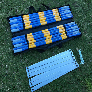 Juego de postes de acero Agility Slalom <span class=keywords><strong>Weave</strong></span> de 12 postes-Entrenamiento de espaciado ajustable certificado FCI - Product Image 5