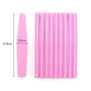 Toptan özelleştirilmiş pembe çift taraflı tek tırnak tamponu <span class=keywords><strong>Nail</strong></span> Art yarım ay üretici sünger manikür tırnak törpüsü 100/180 - Product Image 3