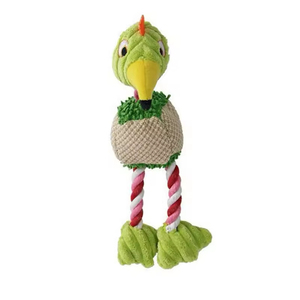 Jouet sonore interactif pour chiens Kinghon en peluche de velours ananas trois couleurs, corde et poupée qui couine pour l'entraînement des chiens (vente en gros) - Product Image 4