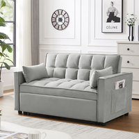 Canapé-lit multifonctionnel, canapé-lit confortable et matelas pour le salon bjflamingo Canapé-lit double en tissu polyvalent