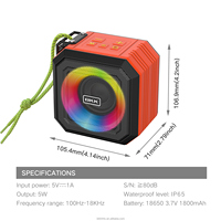 BKK / OEM 5W IP65 Mini haut-parleur Bluetooth étanche compact de poche pour le camping en plein air