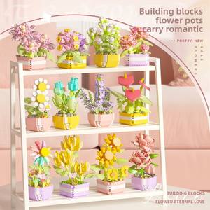 Bloques <span class=keywords><strong>de</strong></span> Construcción <span class=keywords><strong>de</strong></span> Plástico <span class=keywords><strong>de</strong></span> Micropartículas Compatibles con Bloques para Niños, Simulación <span class=keywords><strong>de</strong></span> Rosa Suculenta Ensamblada, Juguete <span class=keywords><strong>de</strong></span> Bricolaje para Escritorio <span class=keywords><strong>de</strong></span> Oficina - Product Image 3