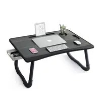 Mesa para portátil plegable de madera MDF, mesa para portartil, cama pequeña ajustable para ordenador portátil