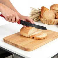 Ensemble de couteaux de cuisine professionnels 6 pièces en acier inoxydable, couteaux de chef, éplucheur, lames revêtues, manches en plastique, emballage en boîte cadeau