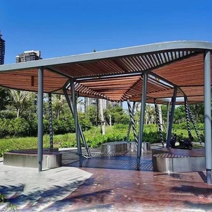 Pergola moderne en aluminium blanc, pavillon de jardin, résistant aux intempéries, structure rectangulaire extérieure avec revêtement en poudre - Product Image 2