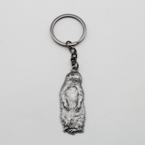 Portachiavi in Metallo Anticato a Forma <span class=keywords><strong>di</strong></span> Marmota per Souvenir del Parco Nazionale Rocky Mountain - Product Image 1