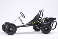 Kart à pédales tout-terrain robuste de 212 cm3, moteur à essence de 7,5 ch, démarrage manuel, vitesse de 50 km/h, pneus de 6 pouces, pneus tout-terrain, kart à pédales de loisir pour adultes