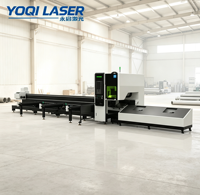Machine de découpe laser à fibres horizontale à deux mors Q5-24, CNC 5 axes, HIWIN Inovance, excellent rapport coût-performance, facile à utiliser.