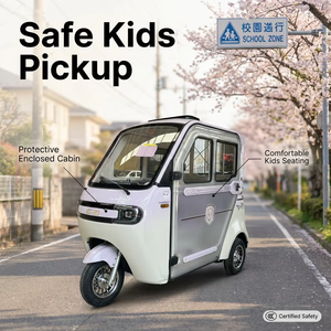 <span class=keywords><strong>Triciclo</strong></span> Eléctrico Compacto de Baja Velocidad Fabricado en China, Vehículo Eléctrico Cerrado de Dos Puertas y Tres Asientos, Scooter Eléctrico para Adultos - Product Image 2