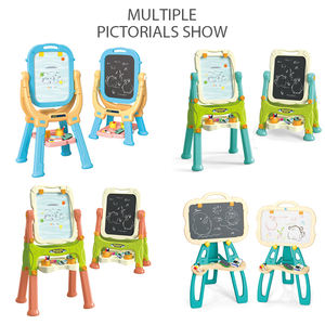 Tablero magnético vertical dos en uno para niños, tablero de aprendizaje de dibujo para práctica intelectual, juguetes con silla - Product Image 2
