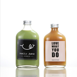 Bán buôn Vòng Thủy Tinh Phẳng chai rượu vang cho trà sữa cà phê nước trái cây đồ uống lạnh đồ uống niêm phong bao bì rỗng chai rượu vang - Product Image 1