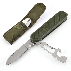 Juego de Cuchillo, Tenedor y Cuchara Plegables para Camping; Cuchillo Multifuncional para Comida al Aire Libre; Portátil, Desmontable, de Acero Inoxidable - Product Image 5
