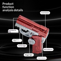 Nouveau Yqxc Gyroscope de doigt en plastique Édition Premium, Pistolet rotatif souple et élastique, Pliable, Décompression, Déformation, Jeunesse