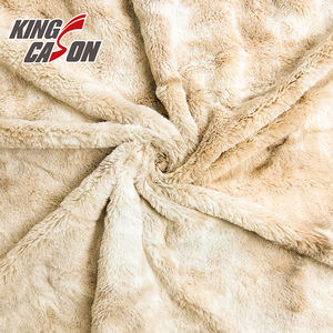 KINGCASON Usine Directe Haute Qualité <span class=keywords><strong>Vente</strong></span> Conceptions Personnalisées Brossé 250gsm 1.6m Mélange 100% Polyester Fausse <span class=keywords><strong>Fourrure</strong></span> Tissu pour Couverture - Product Image 4