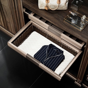 Accessoires de garde-robe de haute qualité, cintres coulissants multifonctionnels, porte-pantalons et tiroirs à grille - Product Image 4