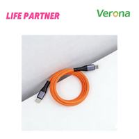 Cable de Carga Rápida Verona DC-160 de 60W, Tipo-C a Tipo-C, con Trenzado de Nailon, Conductor de Cobre Puro, Molde Privado, para Auriculares y Banco de Energía
