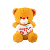 Ours en peluche pour la Saint-Valentin, jouet en peluche blanc, marron, rouge, en forme de cœur, en coton doux PP, coussin en peluche « Je t'aime », jouet en peluche unisexe