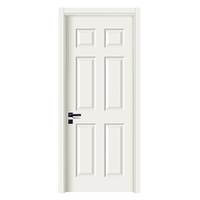 Porte intérieure en panneau MDF de style moderne et simple Zonle, portes de chambre en bois durables pour la maison