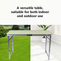Ensemble de chaises de camping en métal avec table pliante en aluminium |    Meubles d'extérieur robustes pour pique-nique, plage, barbecue, jardin