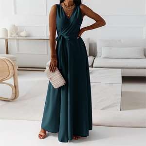 Gaun Maxi gaya antik wanita, gaun pesta seksi kasual UNTUK musim semi, musim panas, pinggang elastis, gaun malam pernikahan - Product Image 6