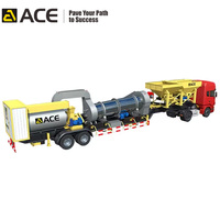 Centrale d'asphalpage mobile Ace IAP Super 60t/h, machine à asphalte à chaud avec contrôle PLC + écran tactile couleur et pompe haute performance
