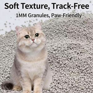 Litière pour chat en bentonite grise en granulés, 0,5-4 mm, en forme de boule, sans poussière, 5L, anti-odeur, hautement absorbante, agglomération rapide, prix usine - Product Image 2