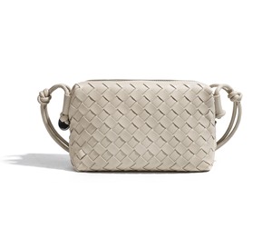 New Style handmade Braided Bag <b>Small</b> square Bag Simple Solid Colour Coin <b>Purse</b> Fashion woven Bag - Product Image 3