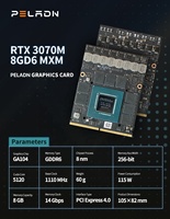 Carte graphique Geforce RTX 3080M 16GB MXM GPU RTX 3070M 3070TI M 8GB GDDR6 256-bit Carte graphique de jeu pour ordinateurs portables