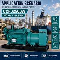 Groupe électrogène diesel marin SCDC250JW 250 kW alimenté par SCDC WP12CD317E201 pour système de navigation et équipement de communication