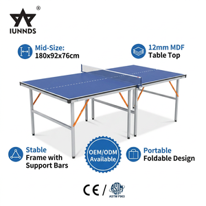 IUNNDS Structure en aluminium Portable <span class=keywords><strong>Mini</strong></span> Tennis de Table Ensemble Pliable Intérieur Pocketable Table de Pingpong - Product Image 1