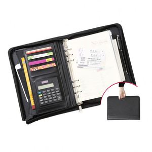 Cuaderno de Papelería, Libreta de Hojas Sueltas A5, Cubierta de PU, Carpeta de Gerente de Negocios, Bolsa Creativa con Cierre, Minutas de Reuniones de Oficina - Product Image 1