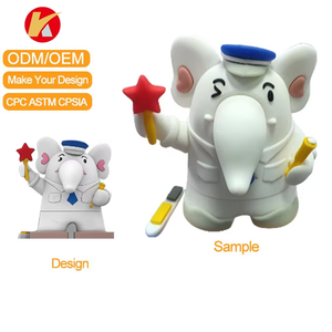 Maßgefertigte ODM OEM Elefantenfigur aus Harz & PVC, Umweltfreundliches 3D-Cartoon-Maskottchen, Firmen-Werbegeschenk, Desktop-Kunstobjekt - Product Image 1