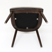 Nouvelle chaise de salle à manger en bois massif de style chinois, avec accoudoirs en bois et assise rembourrée en tissu, pour la maison, l'hôtel et le restaurant