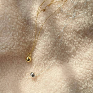 S925 серебряный шар свитер цепь длинный круглый шар серебряное модное ожерелье для женщин - Product Image 6