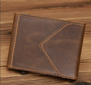 Cartera Delgada de Cuero Genuino con Logotipo Personalizado Estilo Vintage, Tarjetero, Estuche para Licencia de Conducir, Tarjetero de Cuero Crazy Horse - Product Image 2