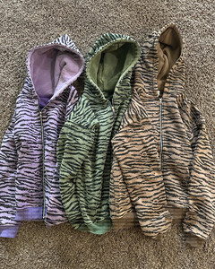 Felpe e Maglioni da Uomo Oversize Personalizzati con Stampa DTG Integrale, Effetto Consumato, Zip, Tessuto Pesante 480 GSM, Motivi Zebrati e <span class=keywords><strong>Tigre</strong></span> - Product Image 1