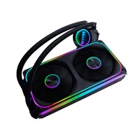 Refroidisseur liquide AIO 240 mm pour CPU Manmu, très vendu, avec ventilateur RGB à roulement fluide en plastique, 4 broches PWM, pour boîtier d'ordinateur de jeu