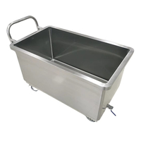 Chariot de transport de jus en acier inoxydable 304/316 de 350-500L avec rebord, personnalisable pour usine alimentaire