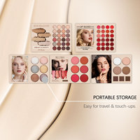 5-in-1 Gesichts-Schönheits-Make-up-Set für Damen mit Lidschatten, Lipgloss, Rouge, Konturierung und Highlighter in Vielfältigen Farben und Modischem Stil