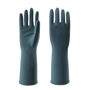 Gıda işleme için 33cm 65g hafif su geçirmez yumuşak kauçuk eldiven kaymaz kullanımlık orta tozsuz lateks ev tipi eldiven - Product Image 4