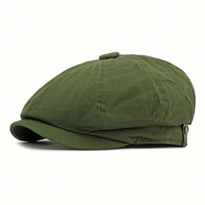 Nouveau Chapeau Gavroche Vintage Coloré 2025 – Simple, Tendance, Décontracté, en Coton Uni, pour Hommes et Femmes, Quatre Saisons - Product Image 5