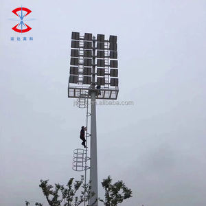 50ft 55ft 60ft 65ft 70ft 80ft 100ft Q235 Q345 Luz de poste de acero de estadio Luz de mástil alto de acero galvanizado con escaleras de escalada - Product Image 4