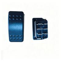 Interrupteur à bascule étanche IP65 6 broches ON-OFF-ON DC12V/24V, sans voyant lumineux avec couvercle noir, pour bateau, camping-car, marine, camion, moto