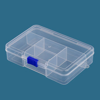 Boîte de rangement en plastique à 5 compartiments de 14,3*9*3,1 cm pour bijoux, outils et jouets