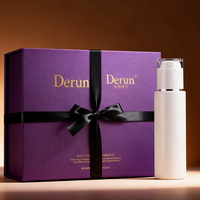 Flacon de lotion cosmétique noir avec bouchon à vis, design unique, 20 ml, 30 ml, 40 ml, 50 ml, 60 ml, 80 ml, 100 ml, 120 ml, pot à crème avec boîte d'emballage