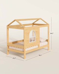 LM เตียงในบ้านไม้ดีไซน์แบบสแกนดิเนเวียสำห<span class=keywords><strong>รับ</strong></span>เด็กเตียงนอนเล่นสำหรับห้องนอนเด็กสะดวกสบาย - Product Image 4