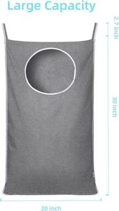 Hanging Laundry Hanmper Bag Door Laundry Hamper <b>Storage</b> Bag for Dirty Clothes - Product Image 2