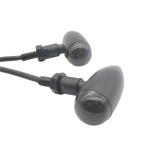 Indicator <b>Light</b> Motorcycle Aluminum Alloy Metal Turn Signals Off-Road Cool <b>Black</b> Bullet Turn Signals - Product Image 5
